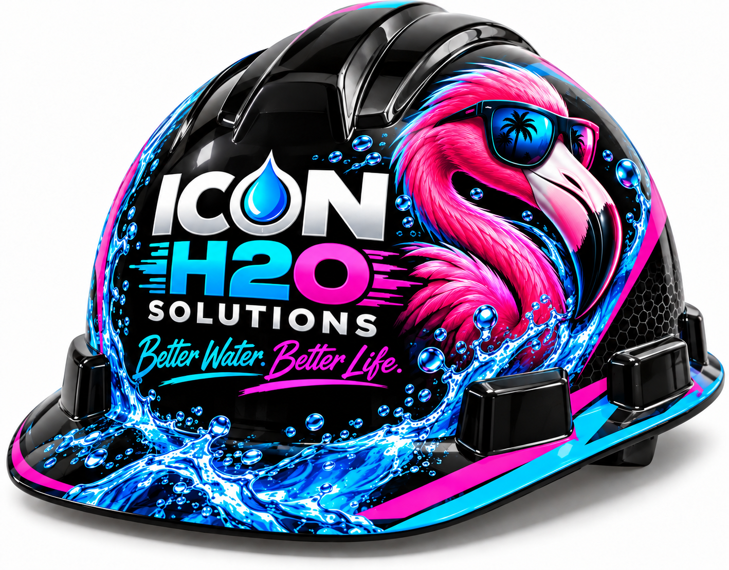 Icon H2O Solutions hard hat showcase